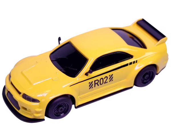 Pocket Racer Skyline jaune avec télécommande 1/64 - PR-X3-ge