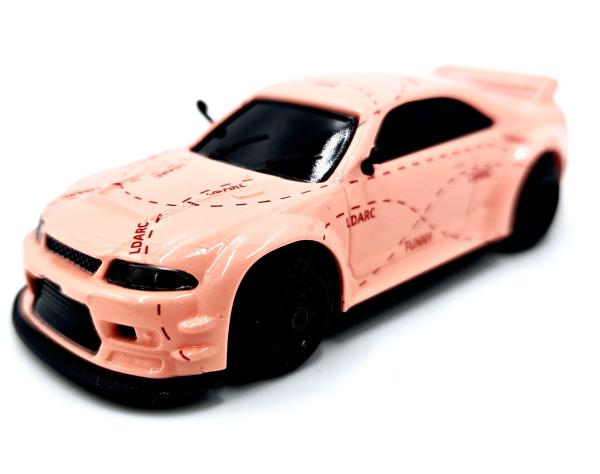 Pocket Racer Skyline rose avec télécommande 1/64 - PR-X3-pi