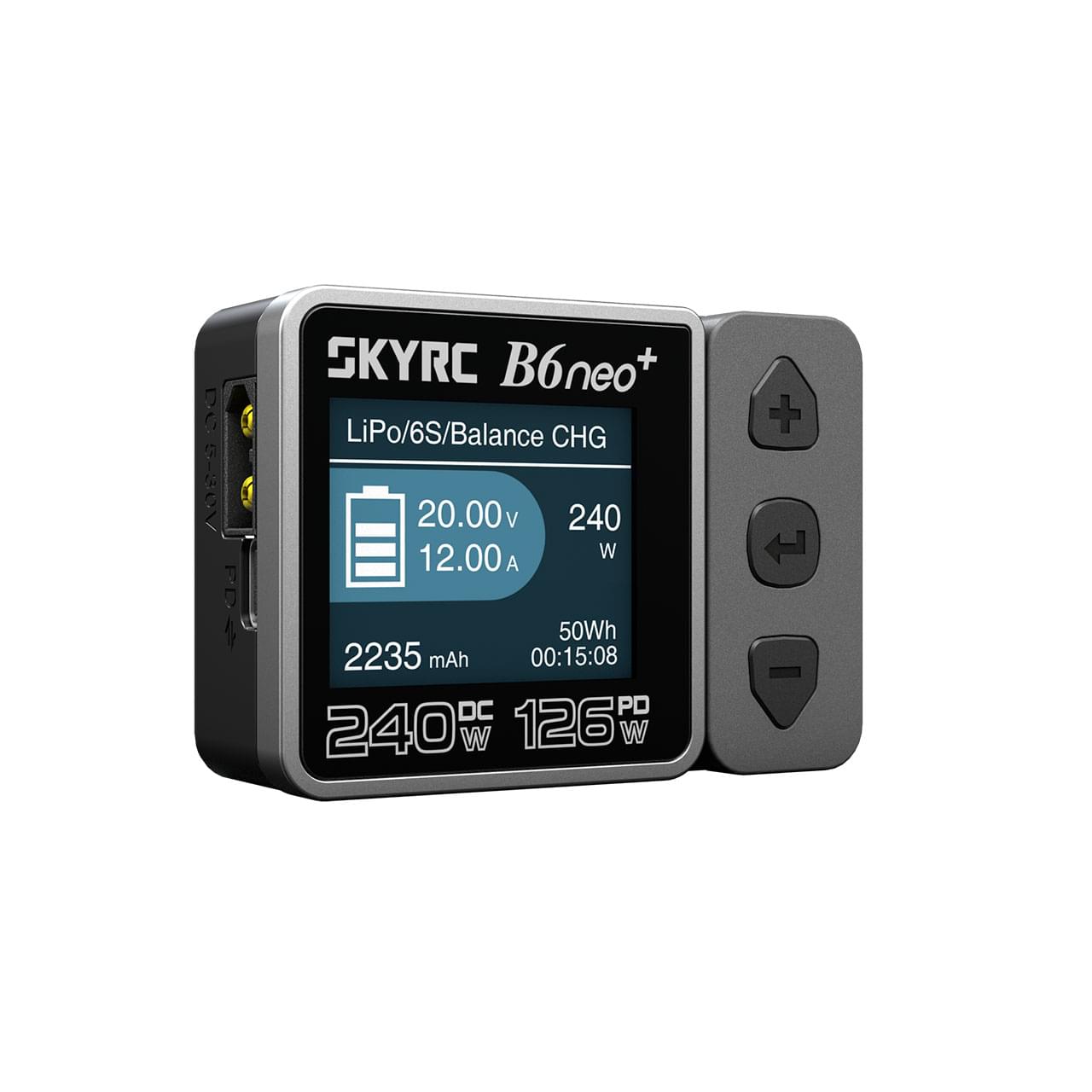 Chargeur SkyRC B6neo+ gris LiPo 1-6s 10A 200W - SK100211-02 - Breizh Modélisme.