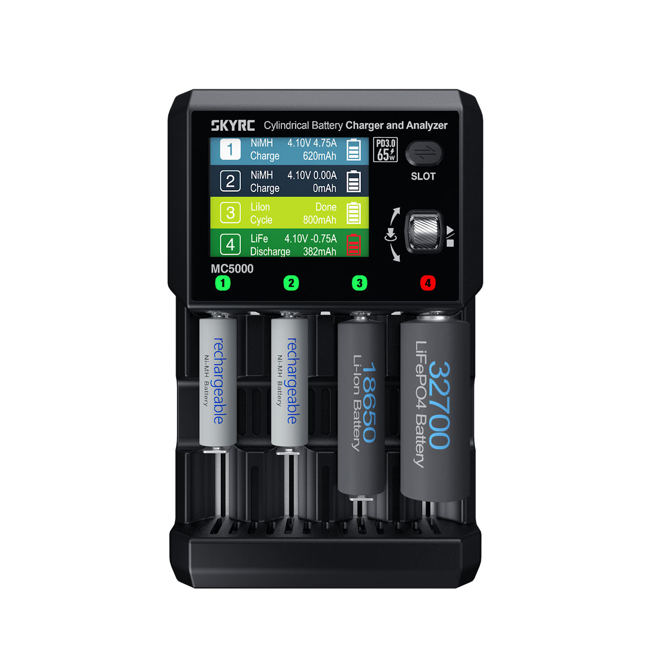 Chargeur SkyRC MC5000 pour cellules rondes DC 5A - SK100214-01 - Breizh Modélisme.