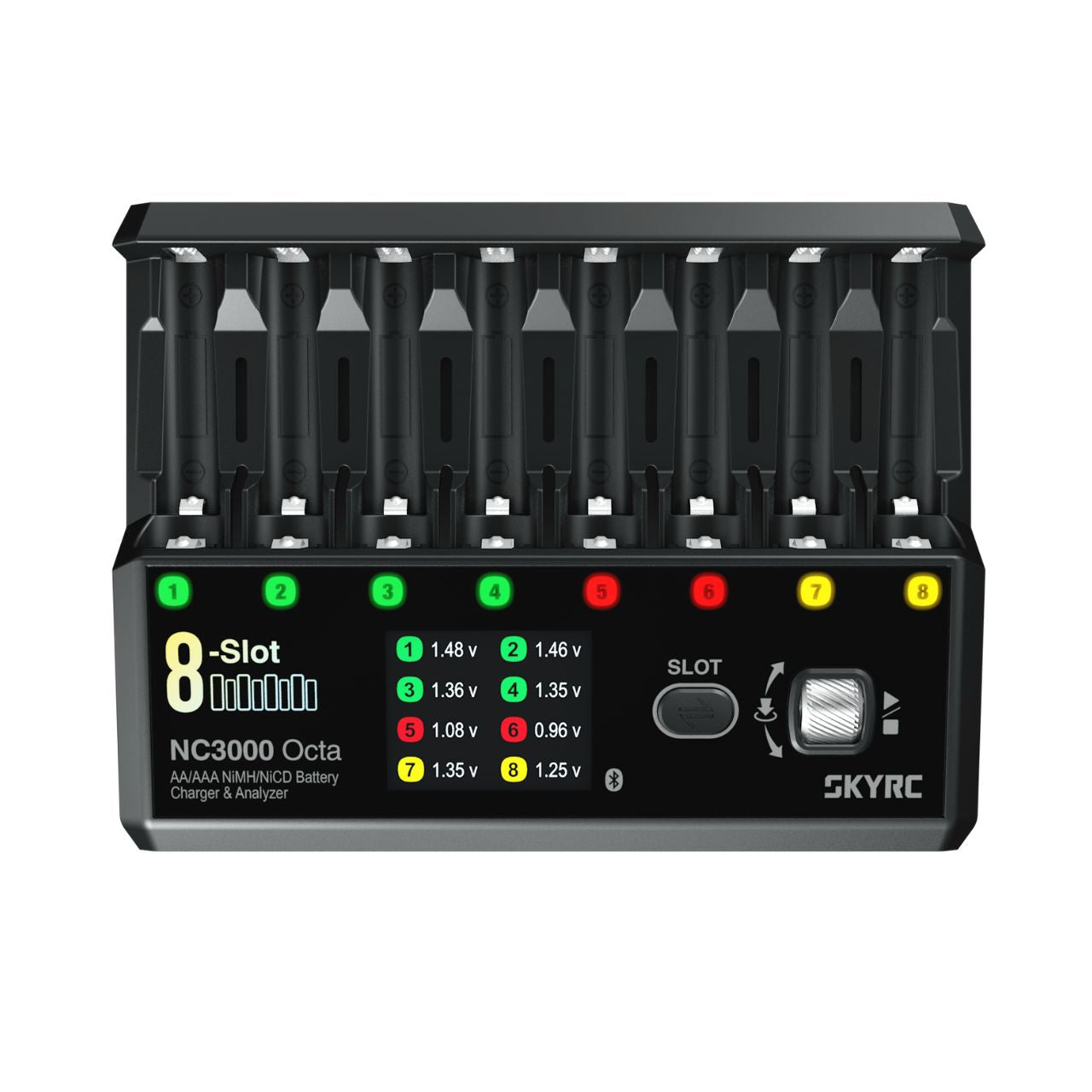 Chargeur octuple SkyRC NC3000 pour 8 piles AA/AAA DC 3A - 100228-01