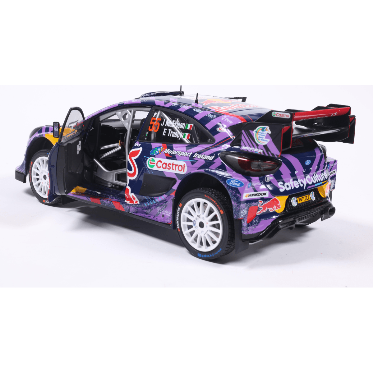 Solido S1809509 Voiture miniature collection 1/18 Ford Puma Rally1 Hybrid Purple 55 Mcerlean / Treacy MonteCarlo 2025 - Breizh Modélisme.