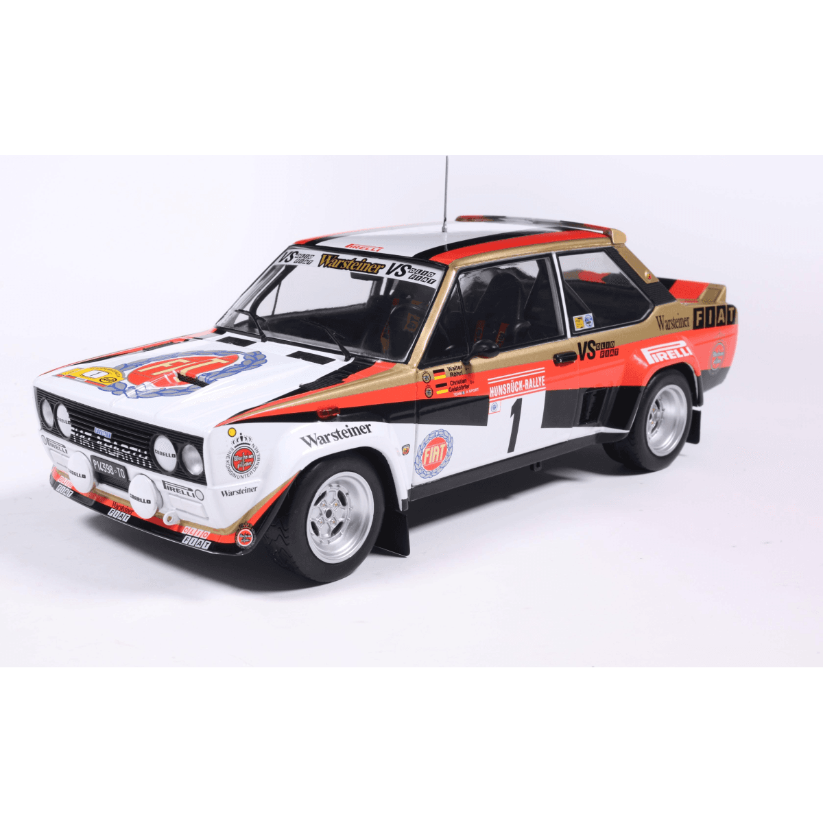 Solido S1806008 Voiture miniature collection 1/18 Fiat 131 Abarth White 1 Rohrl / Geistdorfer Rally Hunsruck 1980 - Breizh Modélisme.