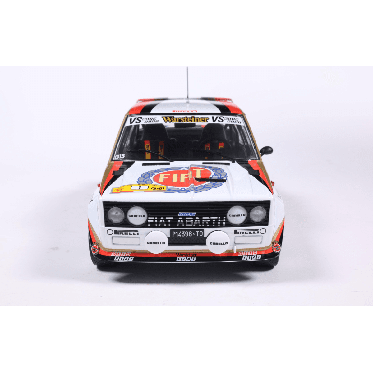 Solido S1806008 Voiture miniature collection 1/18 Fiat 131 Abarth White 1 Rohrl / Geistdorfer Rally Hunsruck 1980 - Breizh Modélisme.