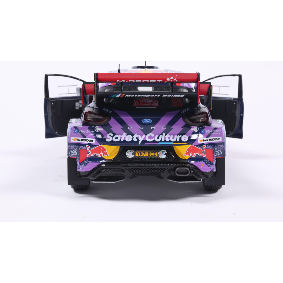 Solido S1809509 Voiture miniature collection 1/18 Ford Puma Rally1 Hybrid Purple 55 Mcerlean / Treacy MonteCarlo 2025 - Breizh Modélisme.