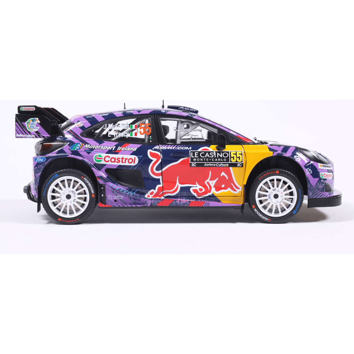Solido S1809509 Voiture miniature collection 1/18 Ford Puma Rally1 Hybrid Purple 55 Mcerlean / Treacy MonteCarlo 2025 - Breizh Modélisme.