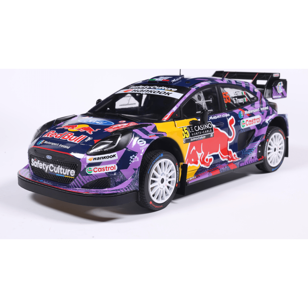 Solido S1809509 Voiture miniature collection 1/18 Ford Puma Rally1 Hybrid Purple 55 Mcerlean / Treacy MonteCarlo 2025 - Breizh Modélisme.