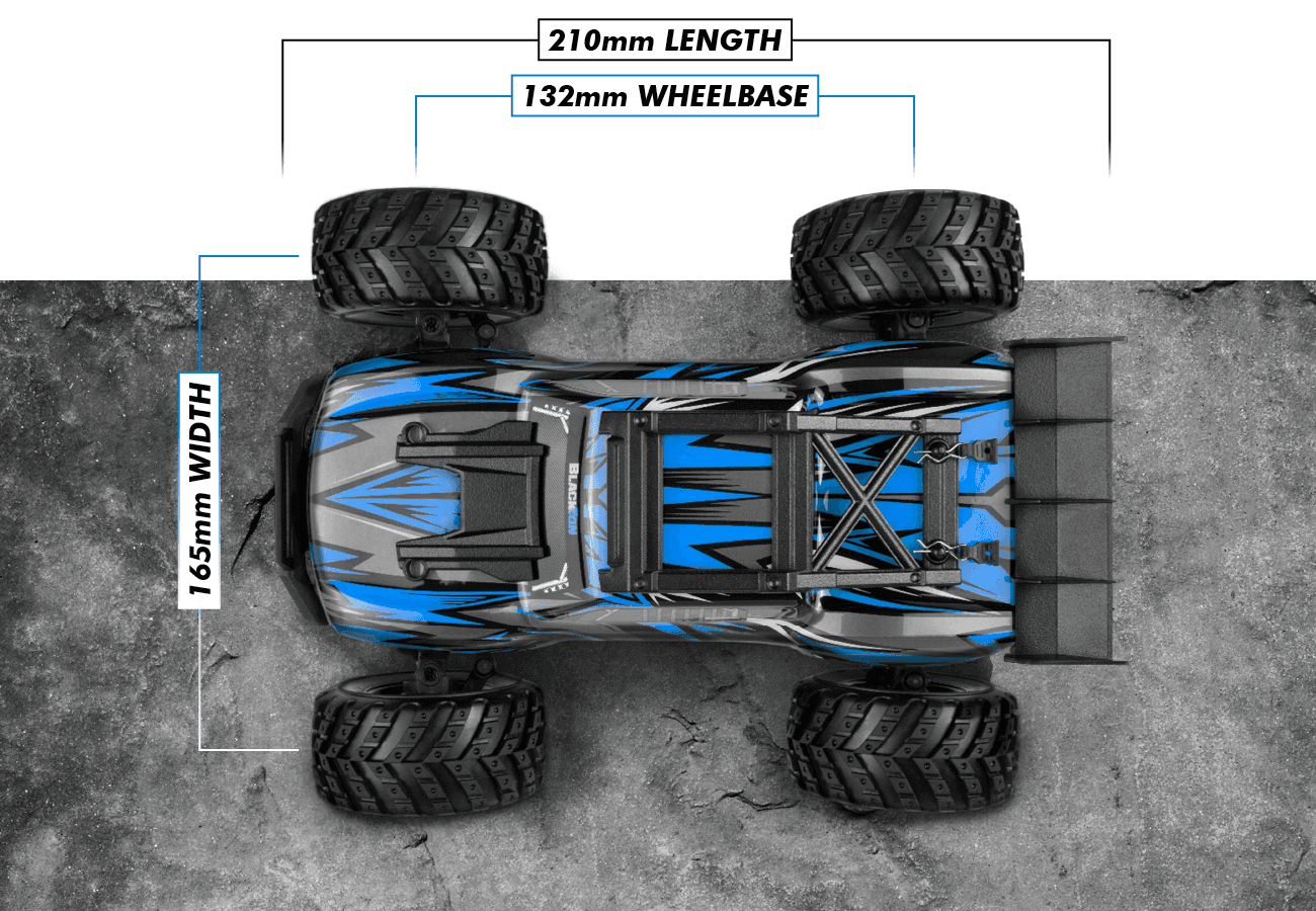 Truck télécommandé 4WD Blackzon Spryte ST Turbo 1/20 RTR bleu
