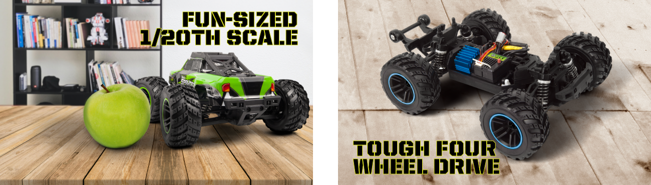 Truck télécommandé 4WD Blackzon Spryte MT Turbo 1/20 RTR rouge