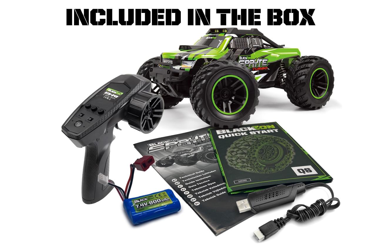 Truck télécommandé 4WD Blackzon Spryte MT Turbo 1/20 RTR vert