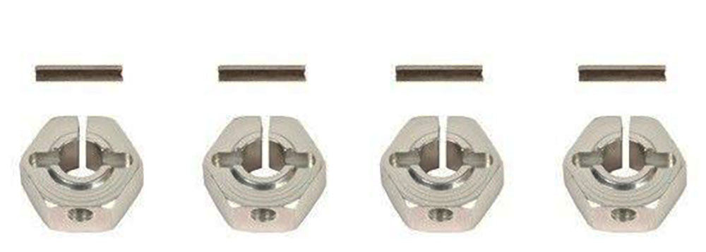 Hexagones de roues alu Gris 12mm - T2M - T422572G - Breizh Modélisme.
