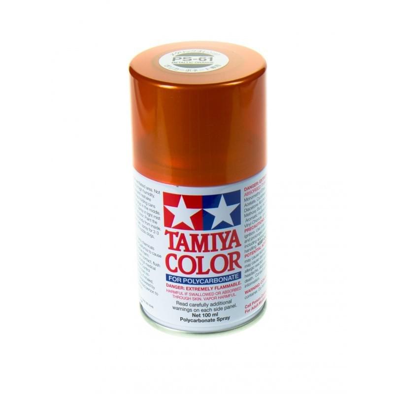 Peinture Lexan PS61 orange metal - Tamiya 86061 - Breizh Modélisme.