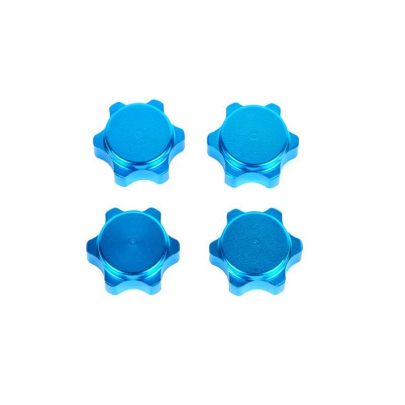 T2M Ecrous de roues bleu 17mm (4p) - T422574B - Breizh Modélisme.