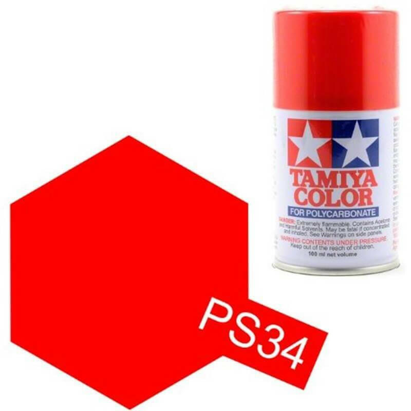 Peinture Lexan PS34 Rouge Ferrari - Tamiya 86034 - Breizh Modélisme.