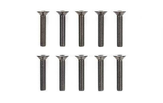 Vis 3x16mm acier Tête fraisée (x10) - Tamiya 51633 - Breizh Modélisme.