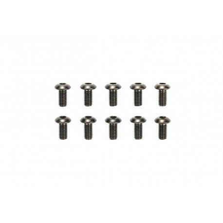 Vis 3x6mm acier Tête ronde (x10) - Tamiya 51624 - Breizh Modélisme.