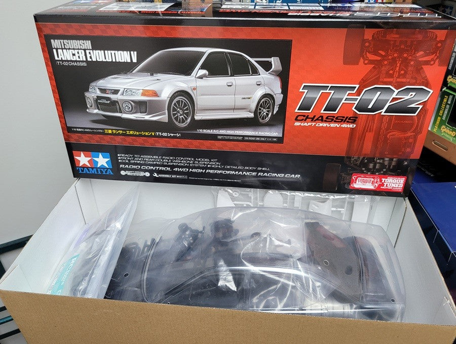 Tamiya TT02 Mitsubishi Lancer Evolution V 58713 - Breizh Modélisme.