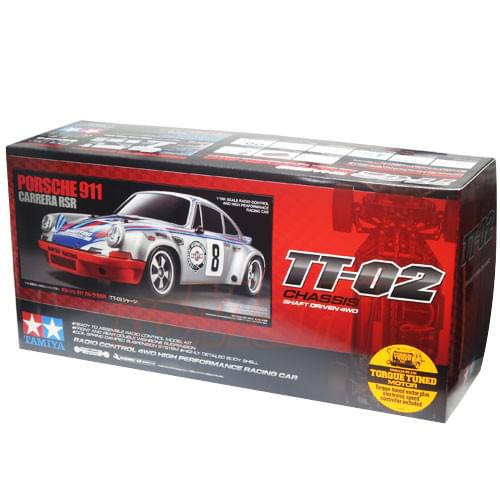 Tamiya TT02 Porsche 911 Carrera RSR Kit à monter 58571 - Breizh Modélisme.