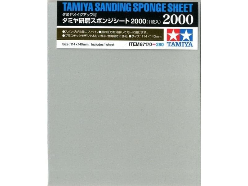 Maquette finition Eponge Abrasive 2000 - Tamiya 87170 - Breizh Modélisme.