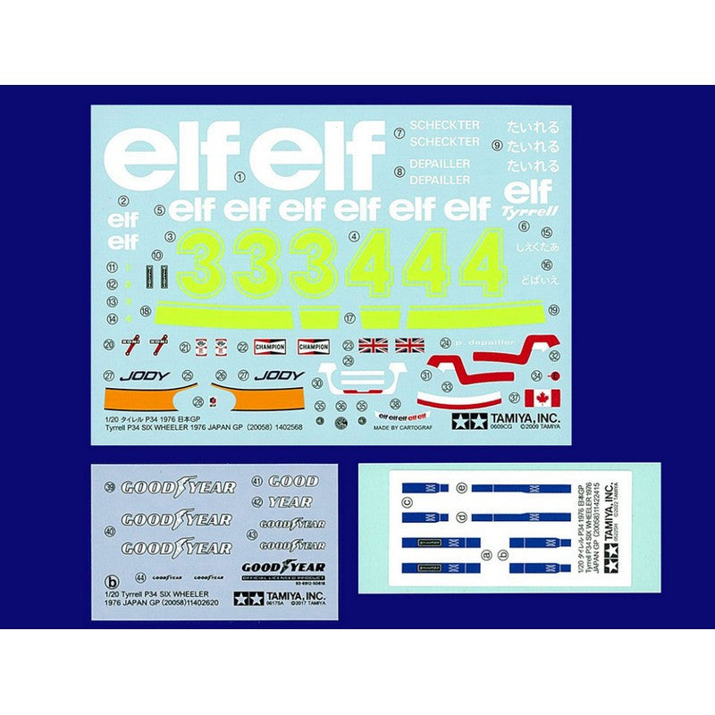 Maquette voiture Tyrrell P34 GP Japon 1976 - Tamiya 20058 - 1/20 - Breizh Modélisme.