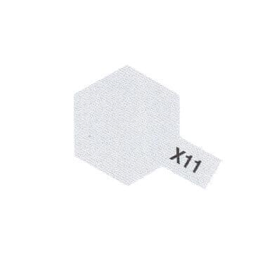 Peinture Acrylique Maquette X11 Chrome Argente brillant - Tamiya 81511 - - Breizh Modélisme.