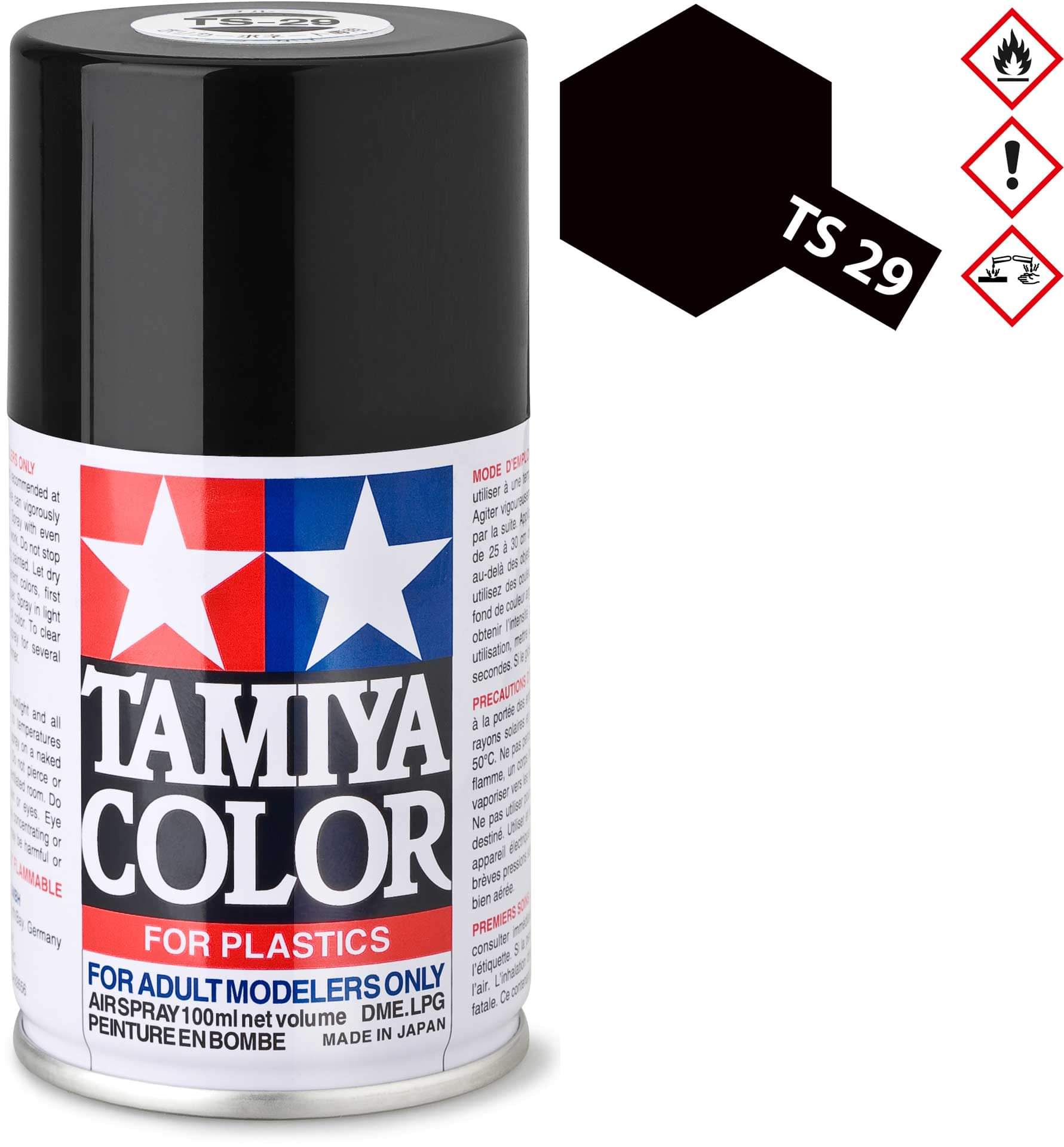 Peinture Maquette TS29 Noir satine - Tamiya 85029 - Breizh Modélisme.