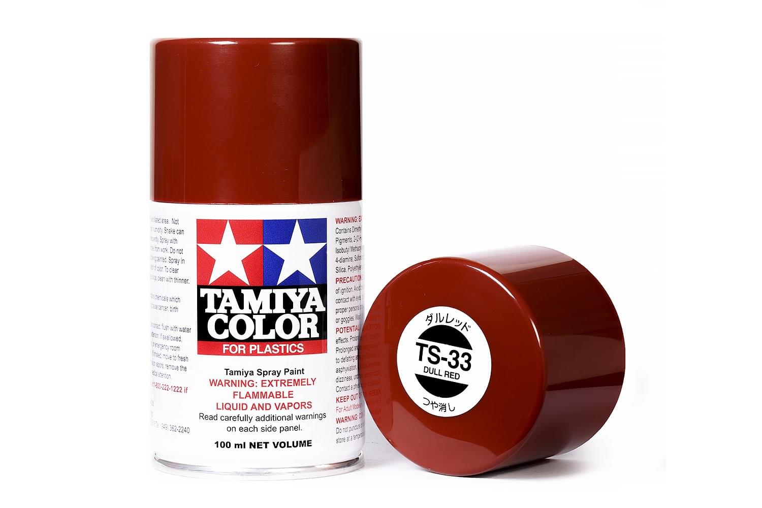 Peinture Maquette TS33 Rouge mat - Dull red - Tamiya 85033 - Breizh Modélisme.