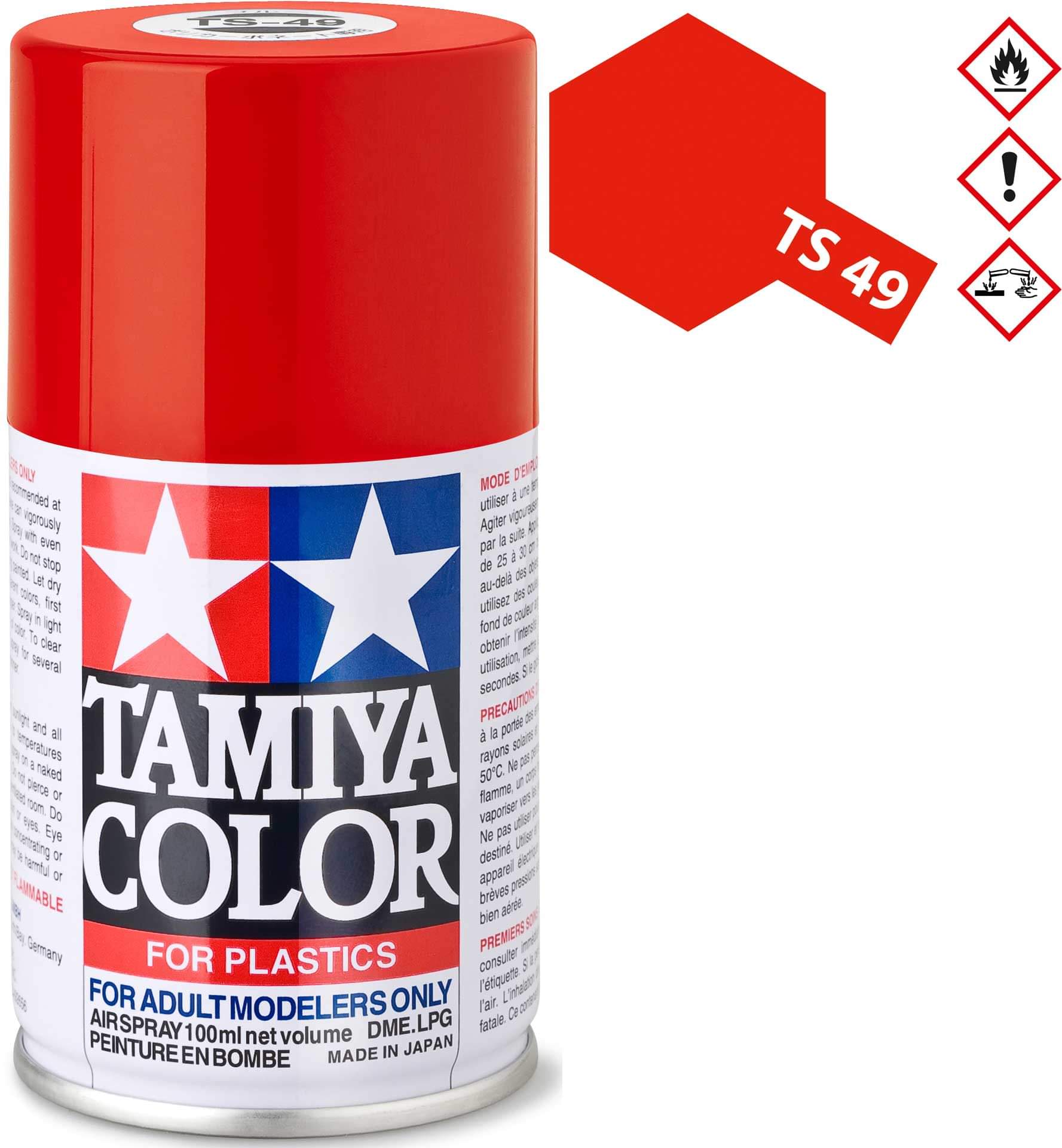 Peinture Maquette TS49 Rouge Vif brillant - Tamiya 85049 - Breizh Modélisme.