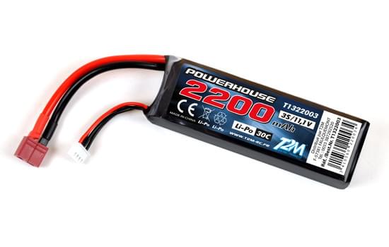Accu LiPo 3S 2200mAh 30C pour avion - T1322003 Dean - Breizh Modélisme.