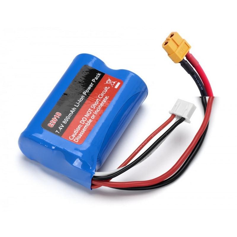 Batterie Li-ion 7.4 V 800mAh XT60 Bateau Joysway 82019 - Breizh Modélisme.