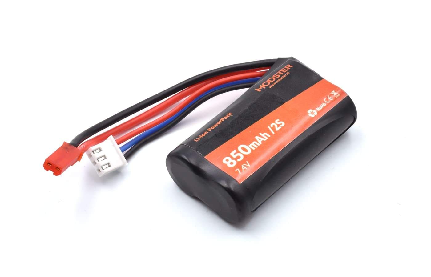 Batterie Li-ion 7.4 V 850mah bateau RC Volantex et Modster Vector SR48 - Breizh Modélisme.