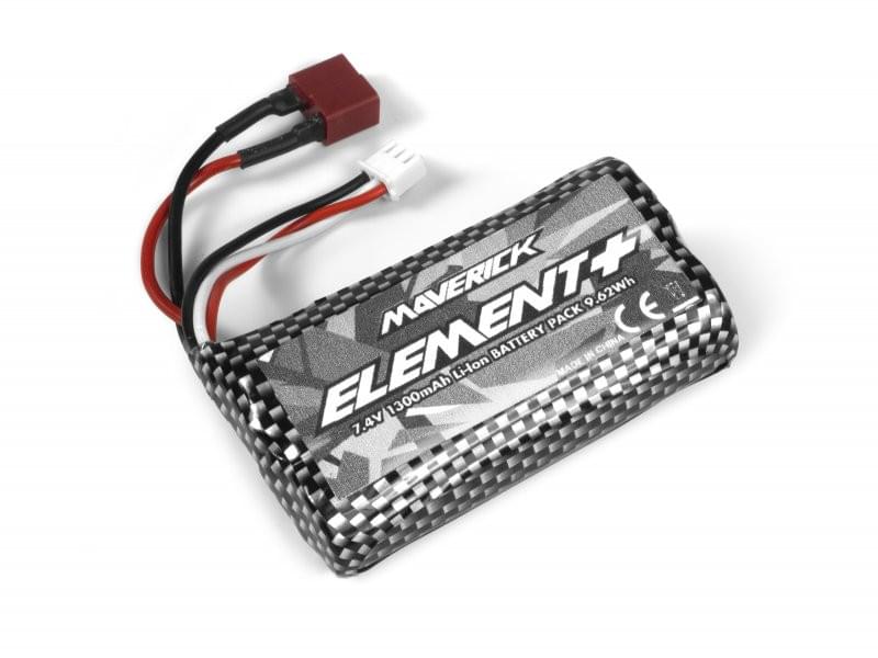 Batterie Li-ion 7.4v 1300mAh Maverick Atom 150544 - Breizh Modélisme.