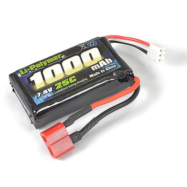 Batterie Lipo 2s 7.4V 1000mAh dean - FTX9791 - Breizh Modélisme.