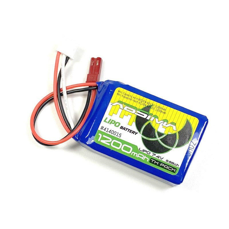 Batterie LiPo 2S 7.4V 1200mAh TX prise Bec/JST - Breizh Modélisme.