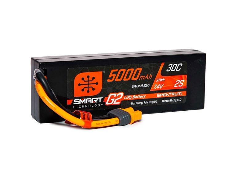 Batterie lipo Smart G2 2S 7,4v 5000mah 30C IC3 SPMX52S30H3 - Breizh Modélisme.