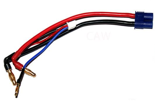 Câble de charge PK 4mm avec prise EC3 équilibrage - Breizh Modélisme.
