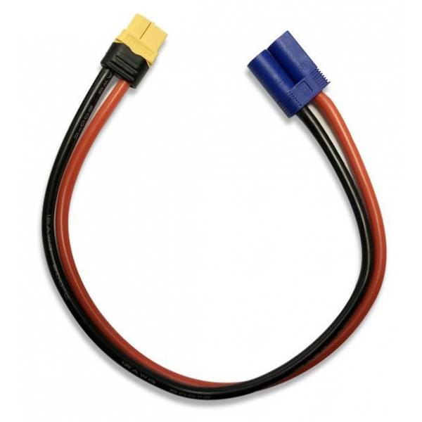 Cable de charge XT60 vers EC5 - 300mm - Breizh Modélisme.
