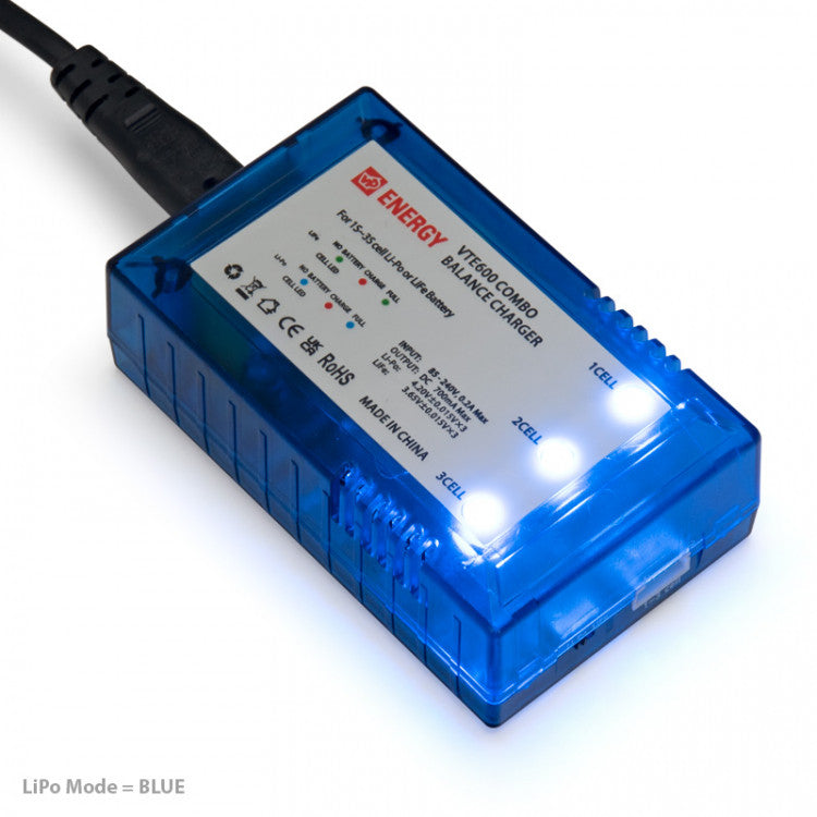 Chargeur batterie lipo/life 1-3S 600 mAh - Breizh Modélisme.