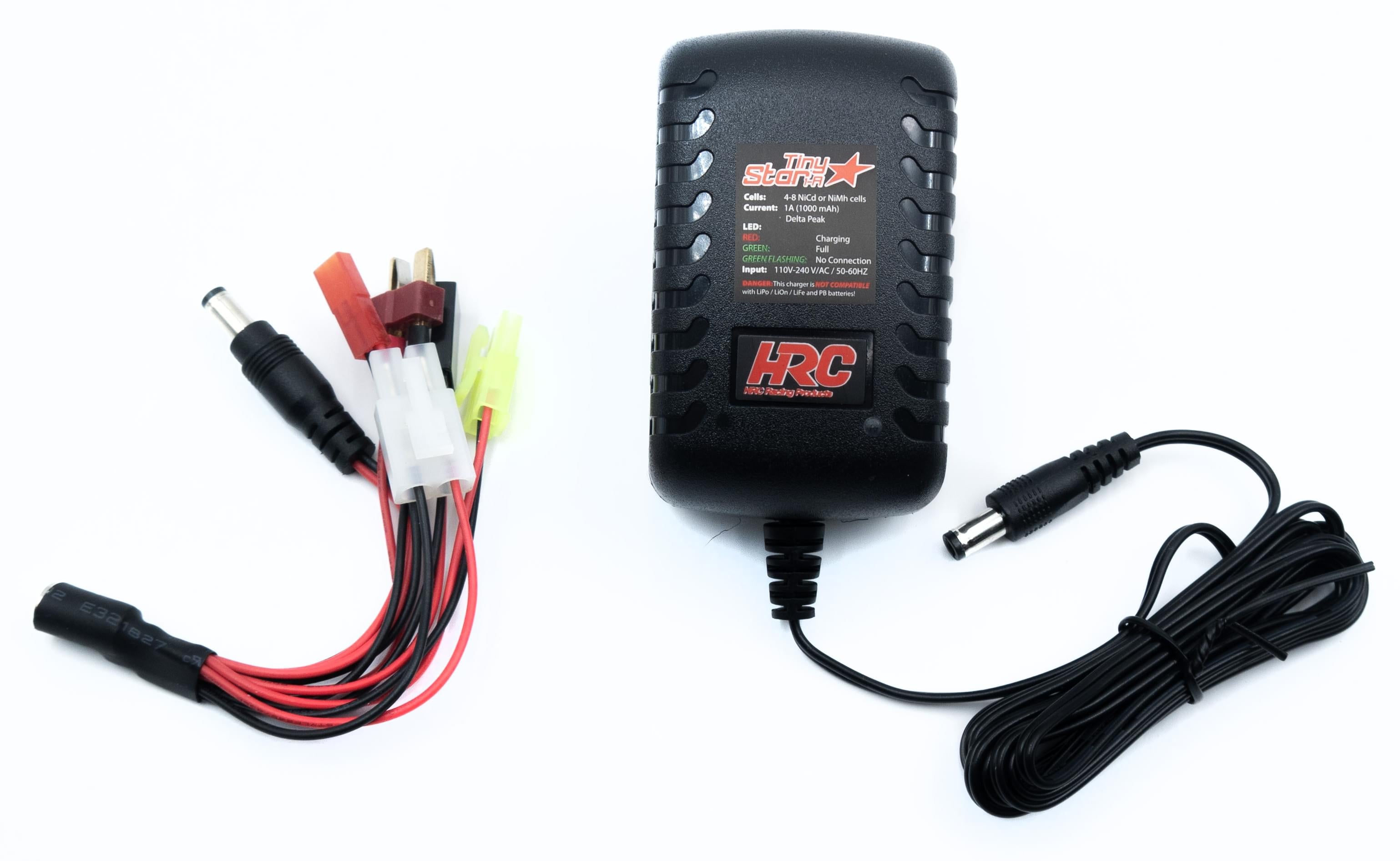 Chargeur de batterie Ni-Mh 1A multi prises - HRC8004 - Breizh Modélisme.
