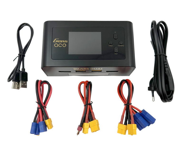 Chargeur Duo Imars Gens Ace D300 G-tech 300w (2 sorties 150watts) - Breizh Modélisme.