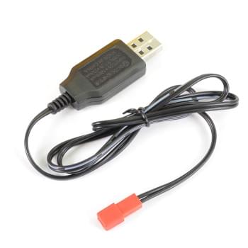 Chargeur USB pour batteries Ni-Mh 7,2V - Prise JST rouge - Breizh Modélisme.
