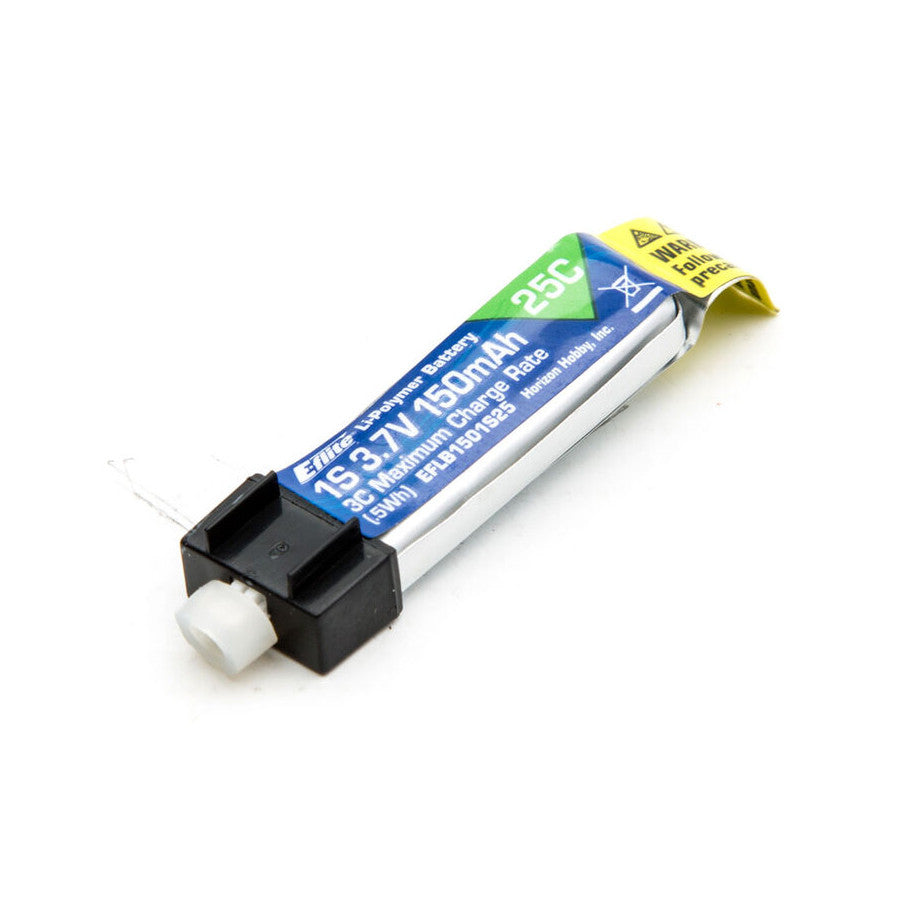 E-flite Accu lipo 150mAh 1S 3.7V 25C EFLB1501S25 - Breizh Modélisme.