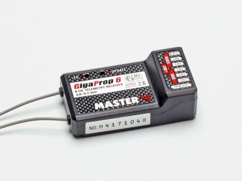 Radiocommande 6 voies MASTER GigaProp 6 (Mode 1+3) - Breizh Modélisme.