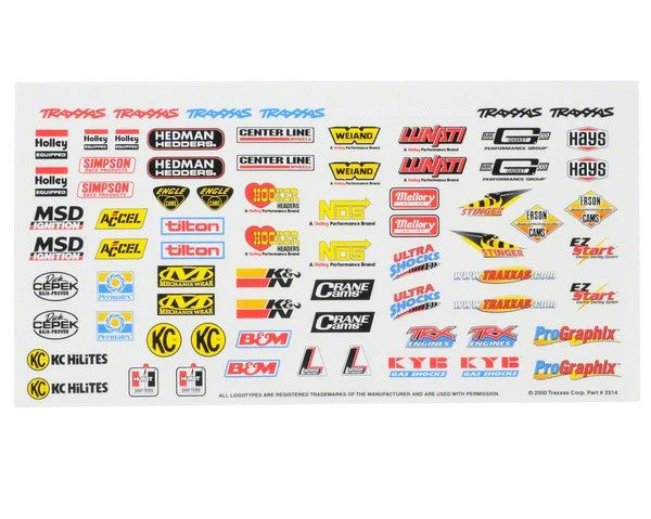 Traxxas 2514 Autocollants - Breizh Modélisme.