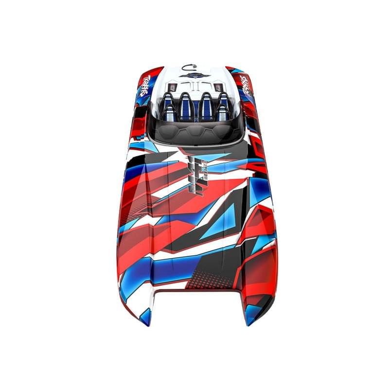 Bateau radiocommandé M41 DCB Widebody 80km/h TSM - Traxxas 57046-4 rouge - Breizh Modélisme.