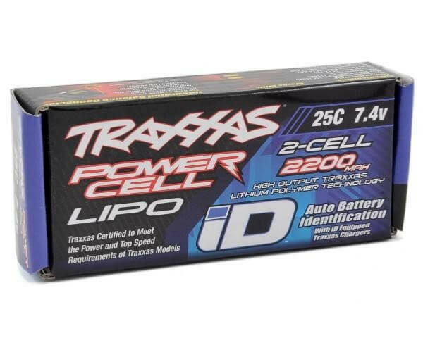 Batterie lipo 2S Traxxas 2820X ID 7,4V 2200 mAh 25C - Breizh Modélisme.