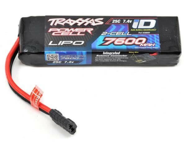 Batterie lipo 2S Traxxas 2869X 7,4V 7600mAh 25C ID - Breizh Modélisme.