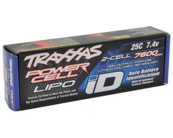 Batterie lipo 2S Traxxas 2869X 7,4V 7600mAh 25C ID - Breizh Modélisme.