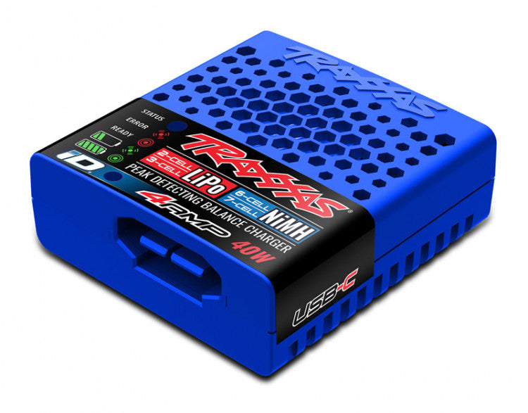 Chargeur USB-C Traxxas EZ-PEAK 40W NiMH/LiPo avec identification automatique de la batterie - Breizh Modélisme.