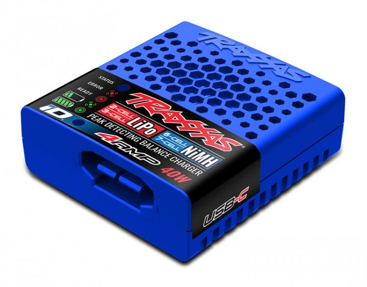 Chargeur USB-C Traxxas EZ-PEAK 40W NiMH/LiPo avec identification automatique de la batterie - Breizh Modélisme.